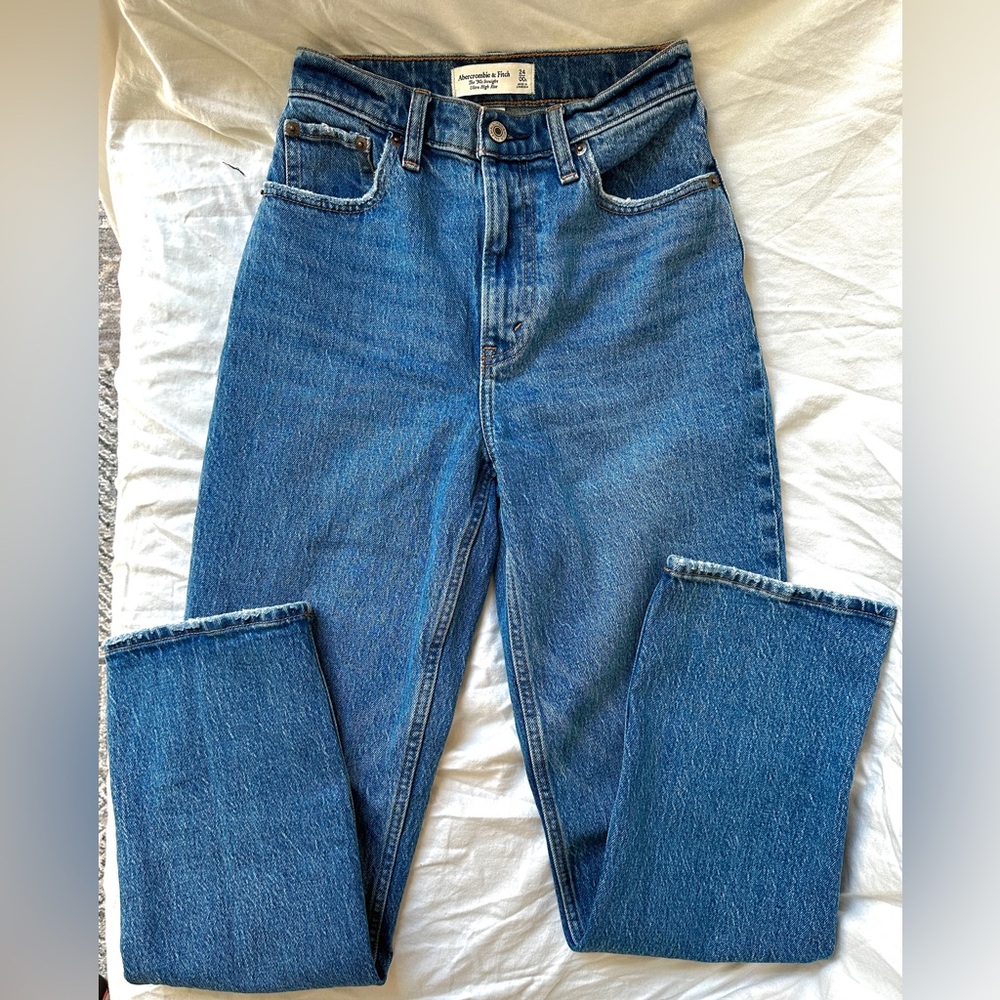 Abercrombie 90’s Straight Leg Jeans (Size 24 Short, Curve Love)